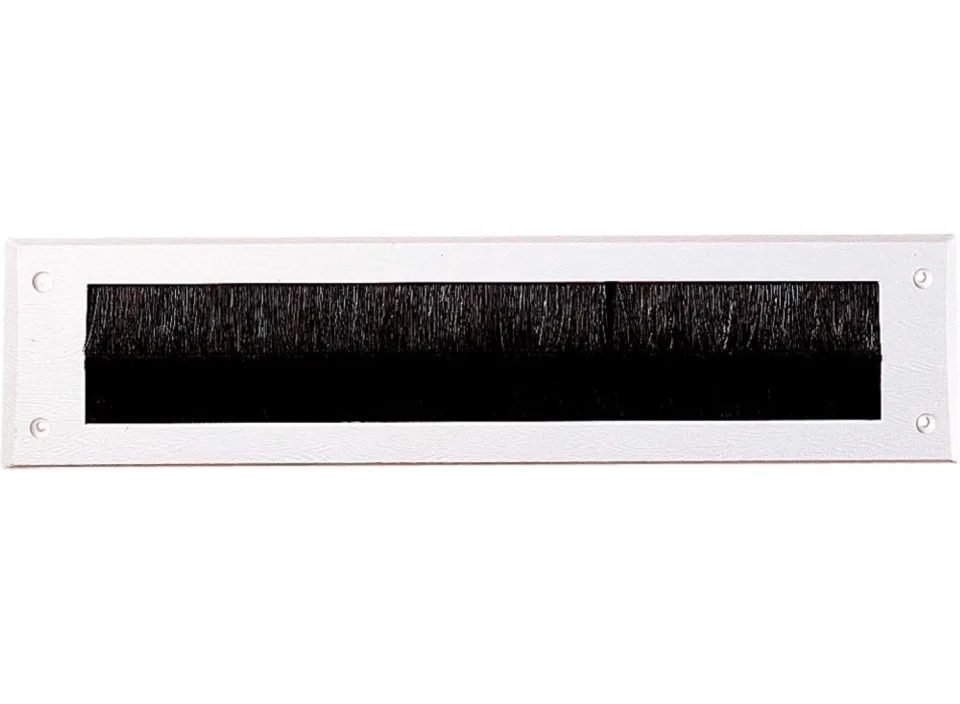 Tochtwering brievenbus - Met Borstel - Kunststof - 34 x 8 cm - Wit