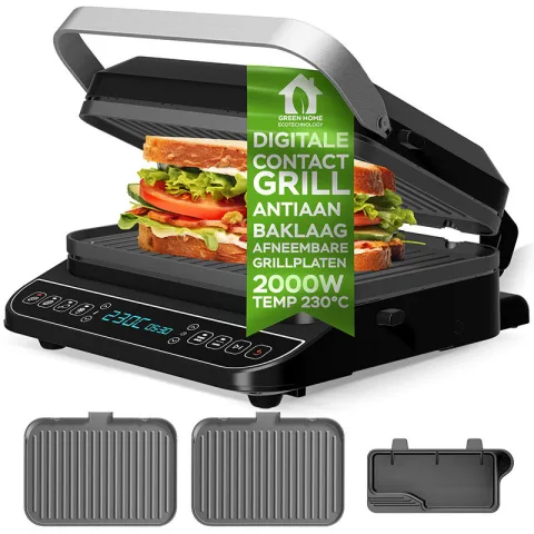 TurboTronic TT-CG900 Slimme Digitale Contactgrill