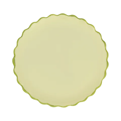 Urban Nature Culture - Good Morning plate sculpted - Pale Green - 13.5 cm .
