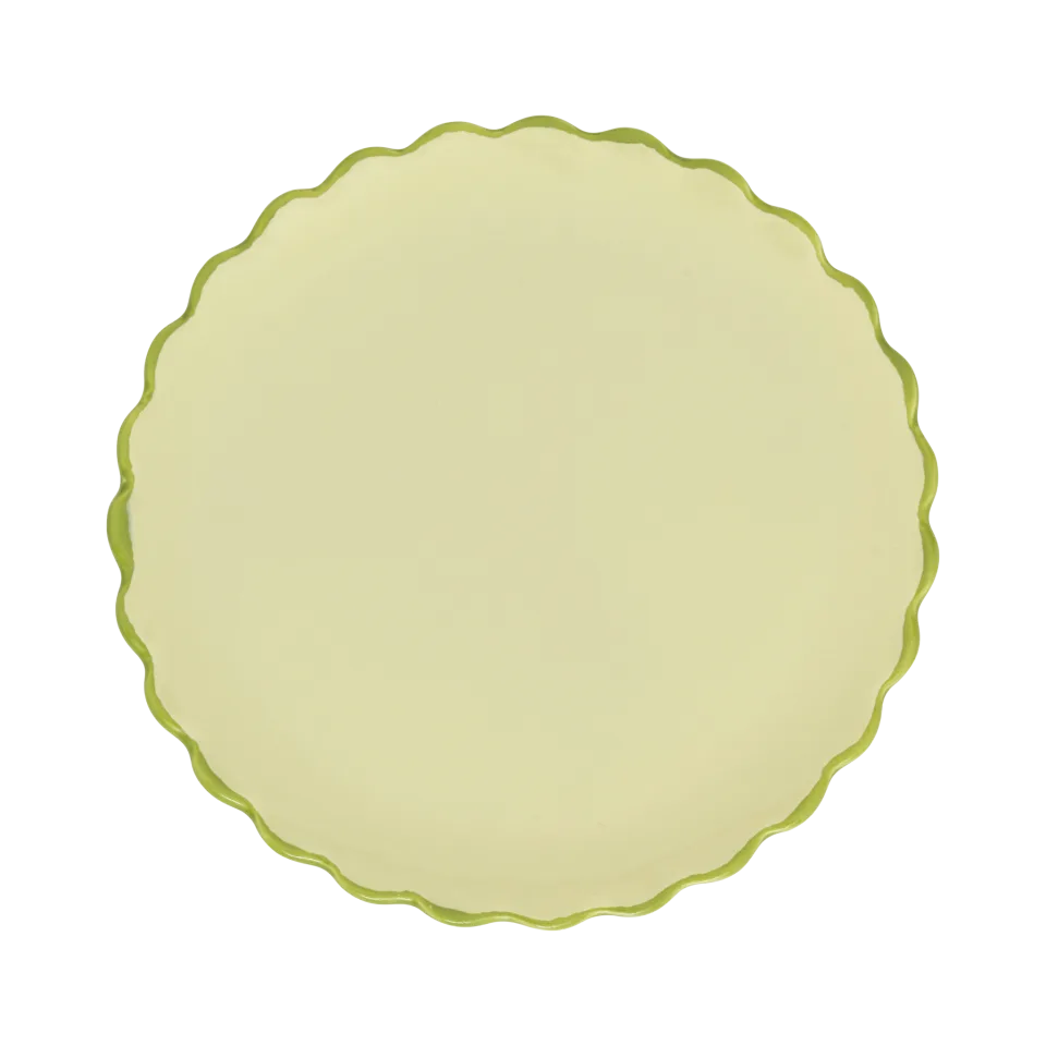 Urban Nature Culture - Good Morning plate sculpted - Pale Green - 13.5 cm .