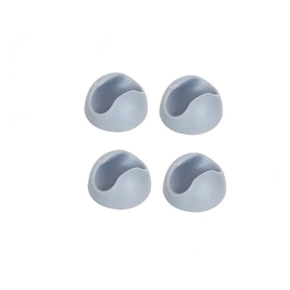 Vloerbeschermer grijs hairpin Ø 1,2 cm en hoogte 1 cm van kunststof - 4 stuks
