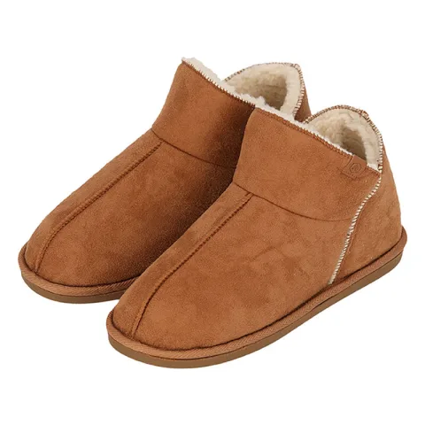 Vrouw Suede Huis Sloffen Cognac 39/40