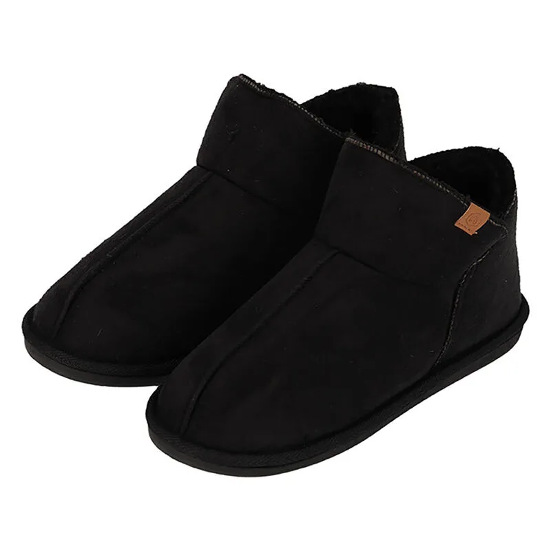 Vrouw Suede Huis Sloffen Zwart 41/42