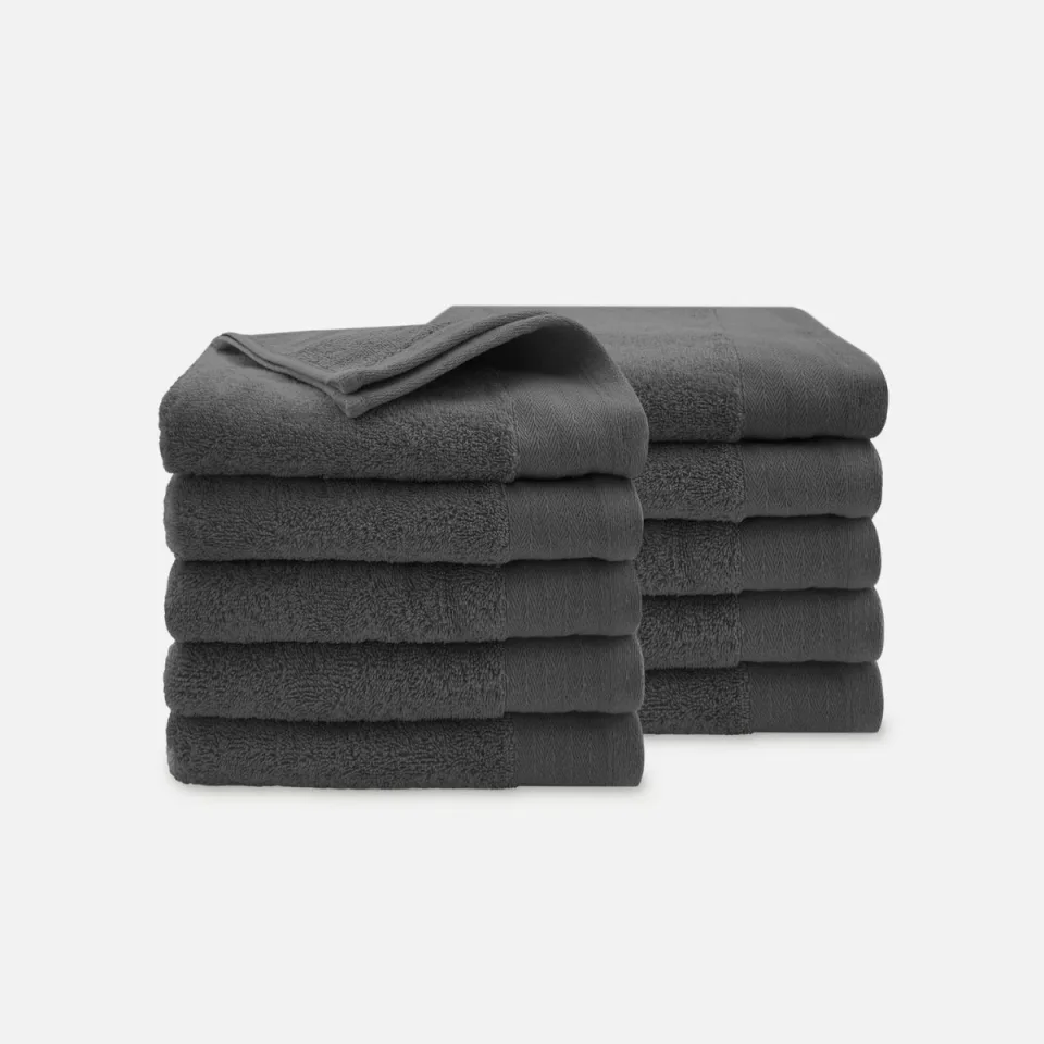 Walra Soft Cotton Handdoeken 50 x 100 cm - 550 gr/m² - Antraciet - 10 stuks