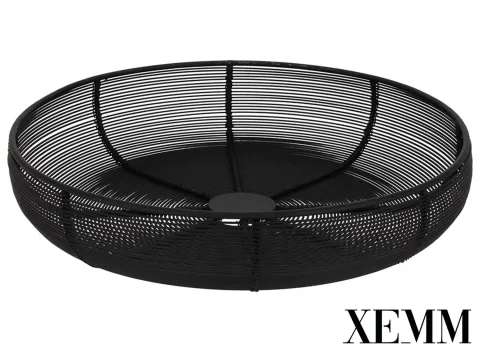 XEMM Fruitmand Pim - Draadmand - 29 x 29 cm - Zwart