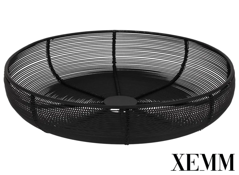 XEMM Fruitmand Pim - Draadmand - 29 x 29 cm - Zwart