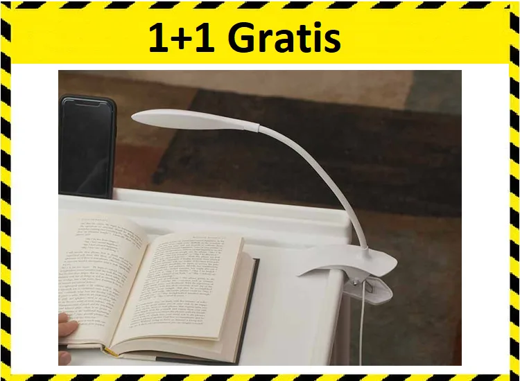 XEMM Klemlamp - LED Flexibel Dimbaar - Leeslamp - Wit 1+1 Gratis